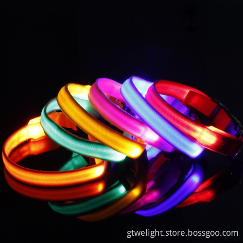 LED Flashing Lighting Safety and Leash Pet Dog Collar